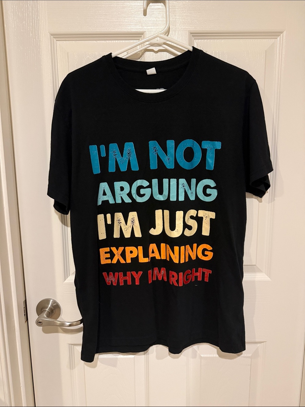 Men's Black Graphic T-Shirt - I'm Not Arguing Design